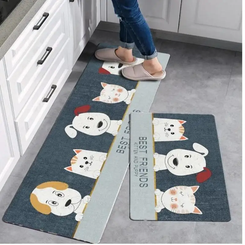 

Kitchen Mat Antiskid Waterproof Carpet Animal Long Household Floor Absorption Machine Weaving Simplicity Stain Resistant Adults