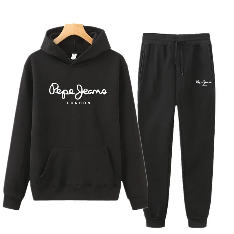 

2021 new fashion men's sportswear printing suit 2 piece set of letters autumn and winter sports men's fitness sweatshirt and swe