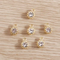 8pcs 47mm shining crystal mini charms pendants for making necklace earrings bracelets handmade jewelry craft decorations