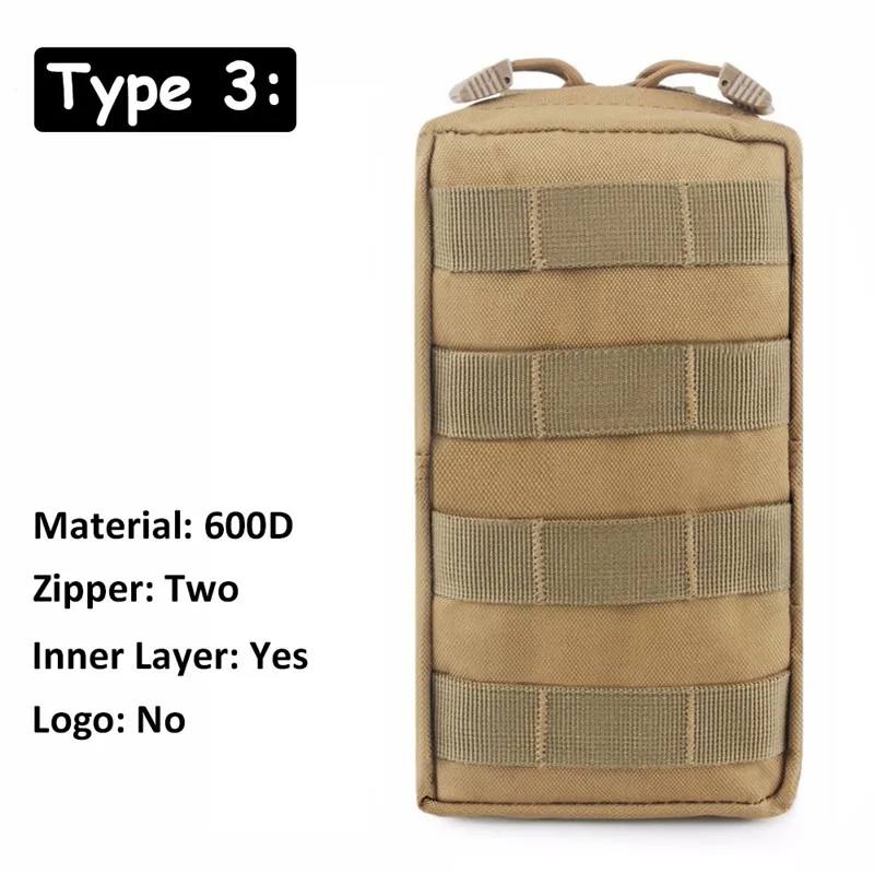 Type3 Tan AIRSOFTPEAK Тактический сумка Мешок для Инструмента Сумка Талии Нейлон Моллe Военная Сумка Пейнтбол Открытый Охотничьи Сумки Спортивные Военные Сумки для охоты сумка для охоты охота сумка сумка мужская - Цвет: Type3 Tan
