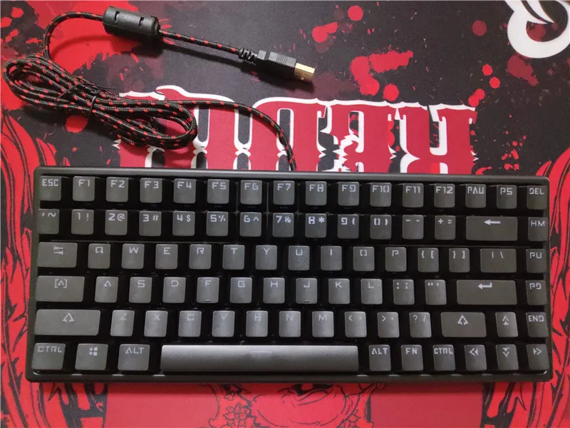 84 механическая клавиатура с подсветкой игровая переключатель kailh compact клавиатуры