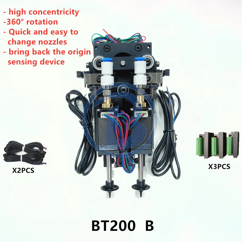 BT200 SMT DIY монтажный разъем Nema8 полый вал шаговый для выбора места двойной головкой