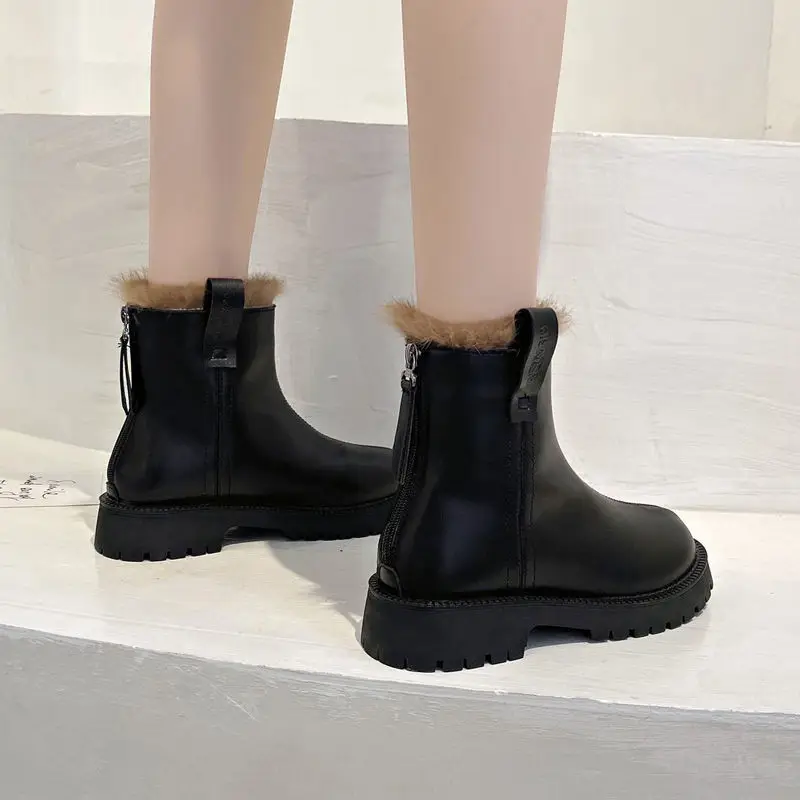 Ботильоны женские из лакированной кожи на платформе и толстом каблуке|Женские