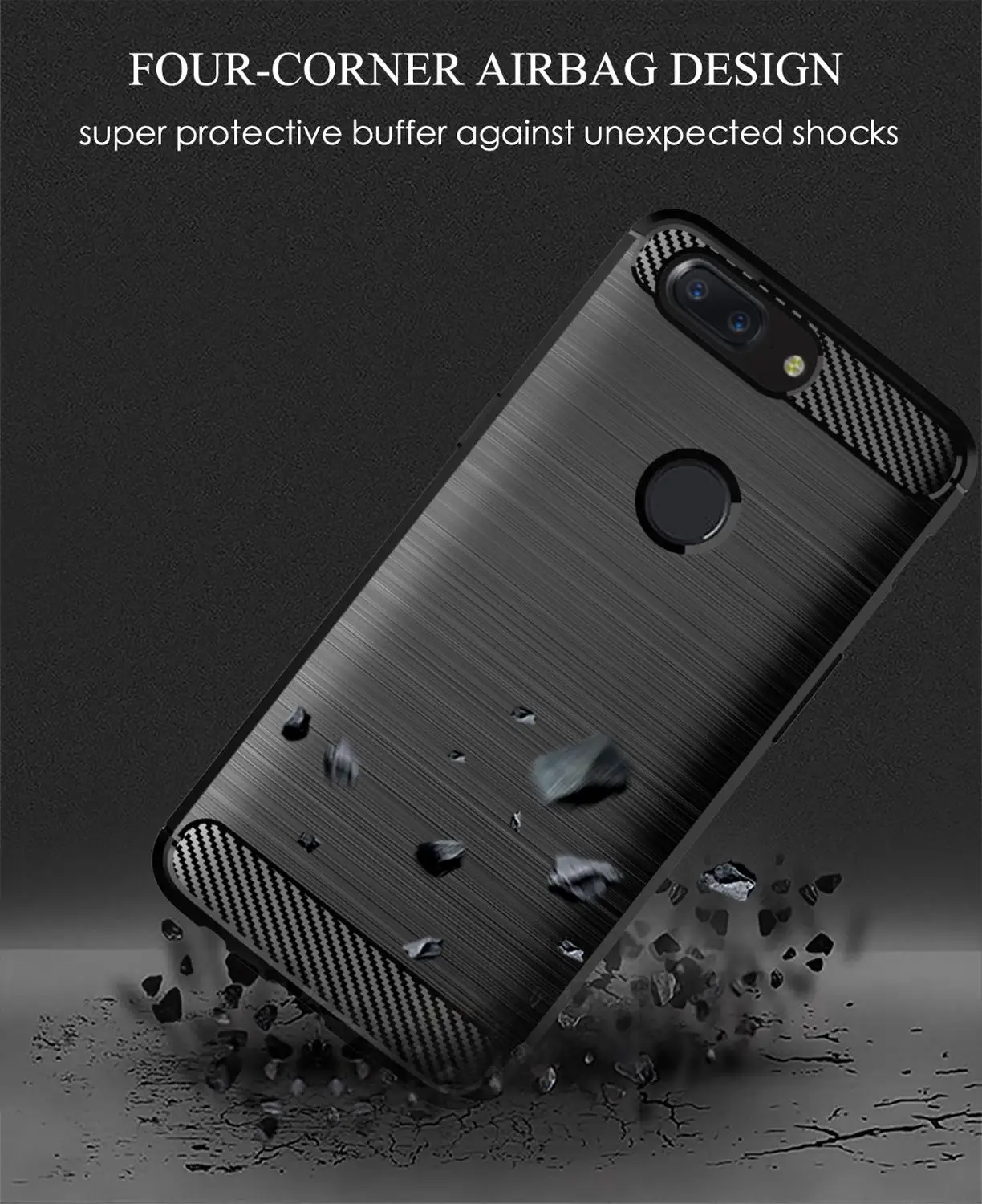 Матовый мягкий чехол из углеродного волокна для oneplus 5 5T 6 6T 7 7T pro Подарочный черный