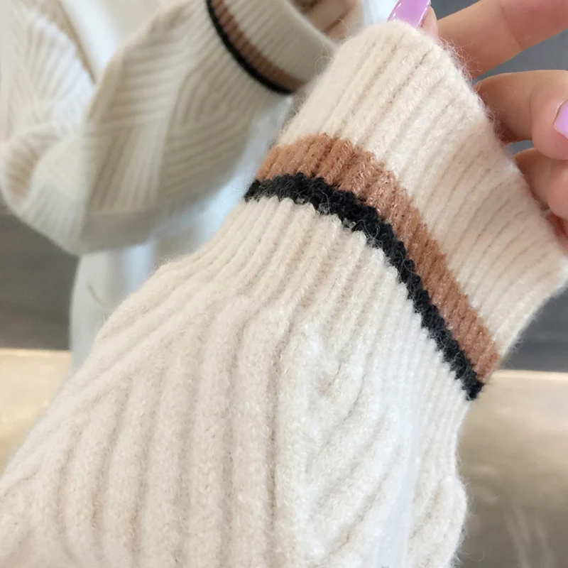 

Women Vintage Cardigan V neck 2020 Sweater Autumn And Winter Knit Hot Tide Korean Casual Simple Solid color Fashion JacketFC103