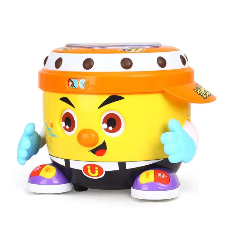 

Детская музыкальная игрушка барабан электронные обучающие игрушки Обучающие Набор инструментов с подсветкой, детям, подарок на день рожде...