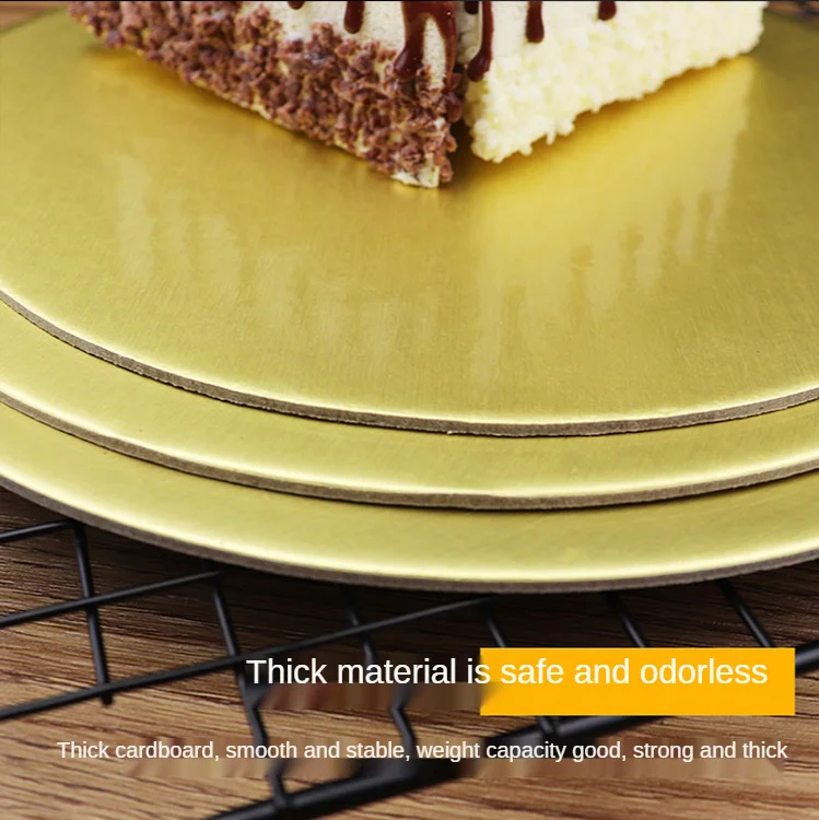 10 шт. набор золотых круглых досок для торта Круглая картонная тарелка дня