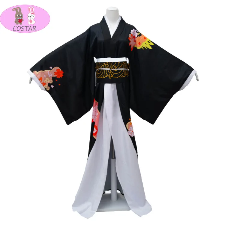 

COSTAR Anime Demon Slayer Kimetsu No Yaiba Kibutsuji Muzan Kimono Cosplay Costume Full Set Halloween