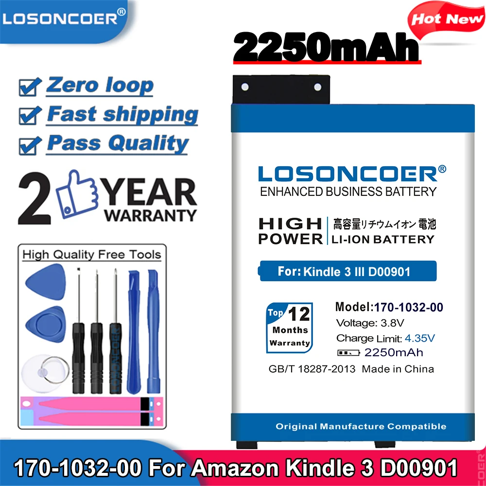 Запасная литий ионная аккумуляторная батарея для Amazon Kindle 3 III мобильный телефон 170
