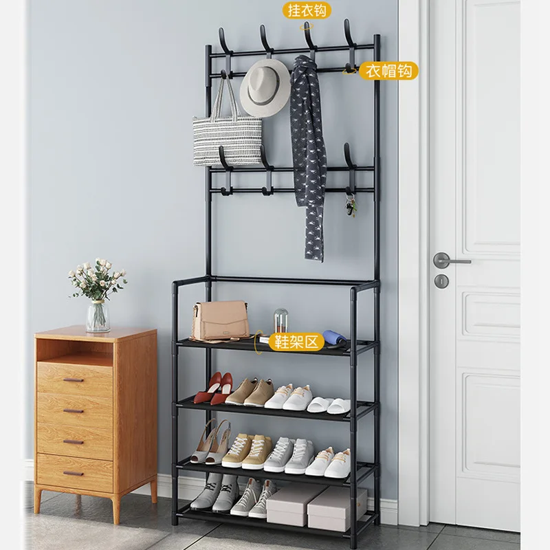 

Coat Rack Clothes Hanger Floor Hanger Storage Wardrobe Clothing Drying Racks Shoe Rack Bathroom Furniture Hanger Rack Hangers