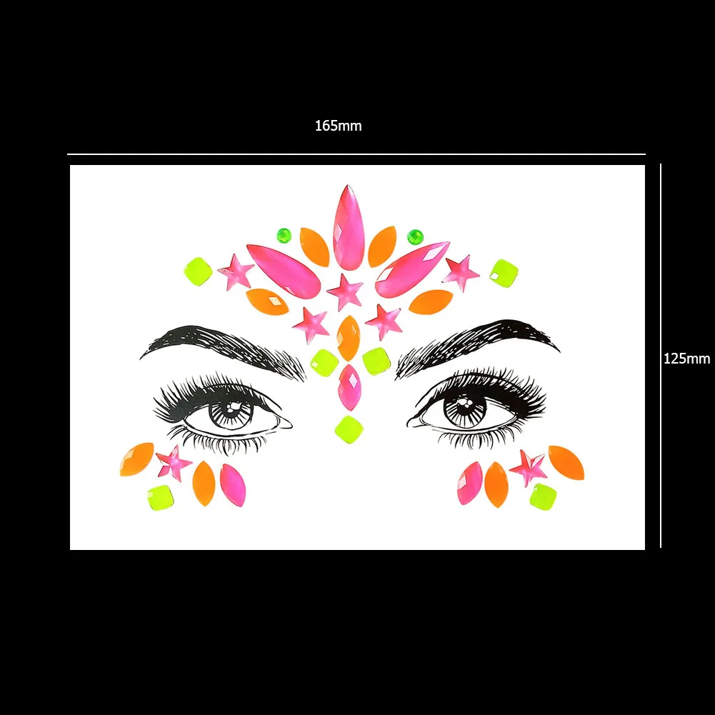 Хрустальные блестящие праздничные вечерние Стразы для макияжа лица драгоценные