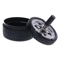 press tire shape car ashtray with lid windproof rotation flame retardant ash tray for accessories cigarette cylinder holder