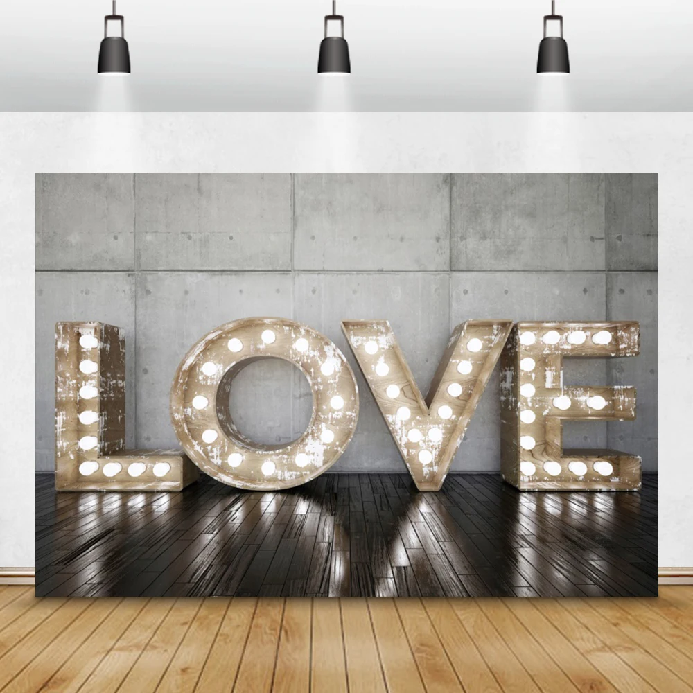 Laeacco кирпичная стена цемент звезды светильник любовь ребенок портрет фотографии