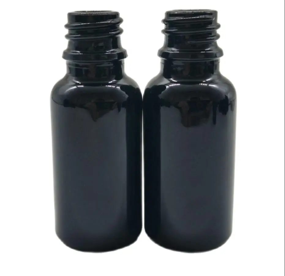 

30ml black empty glass bottle lotion emulsion essence oil liquid serum complex recovery skin care cosmetic packing