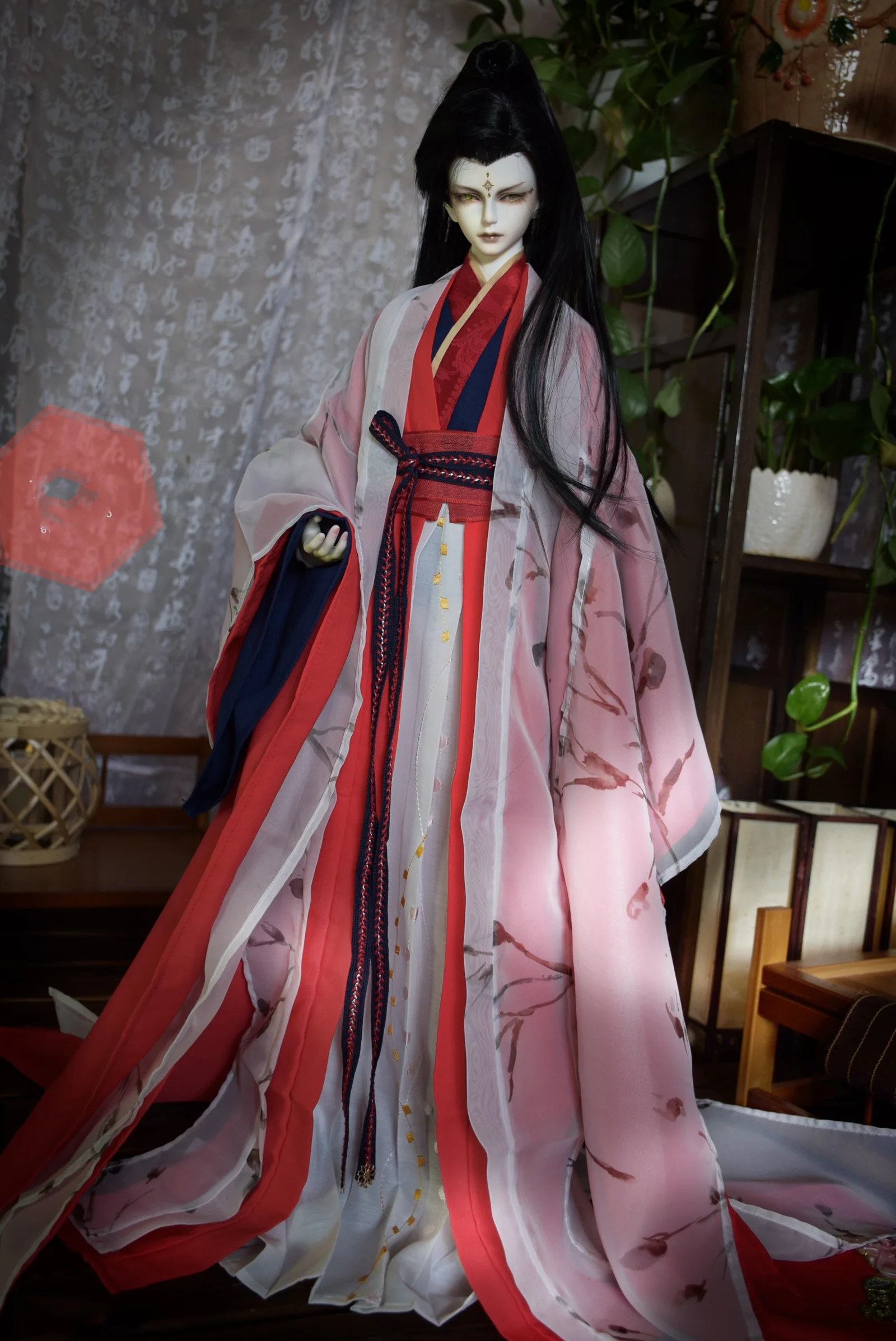 

1/3 BJD Clothes Ancient Costume Hanfu Samurai Outfit Set For BJD/SD EID Woman SD17 SSDF ID75 Strong Uncle Doll Accessories C1269