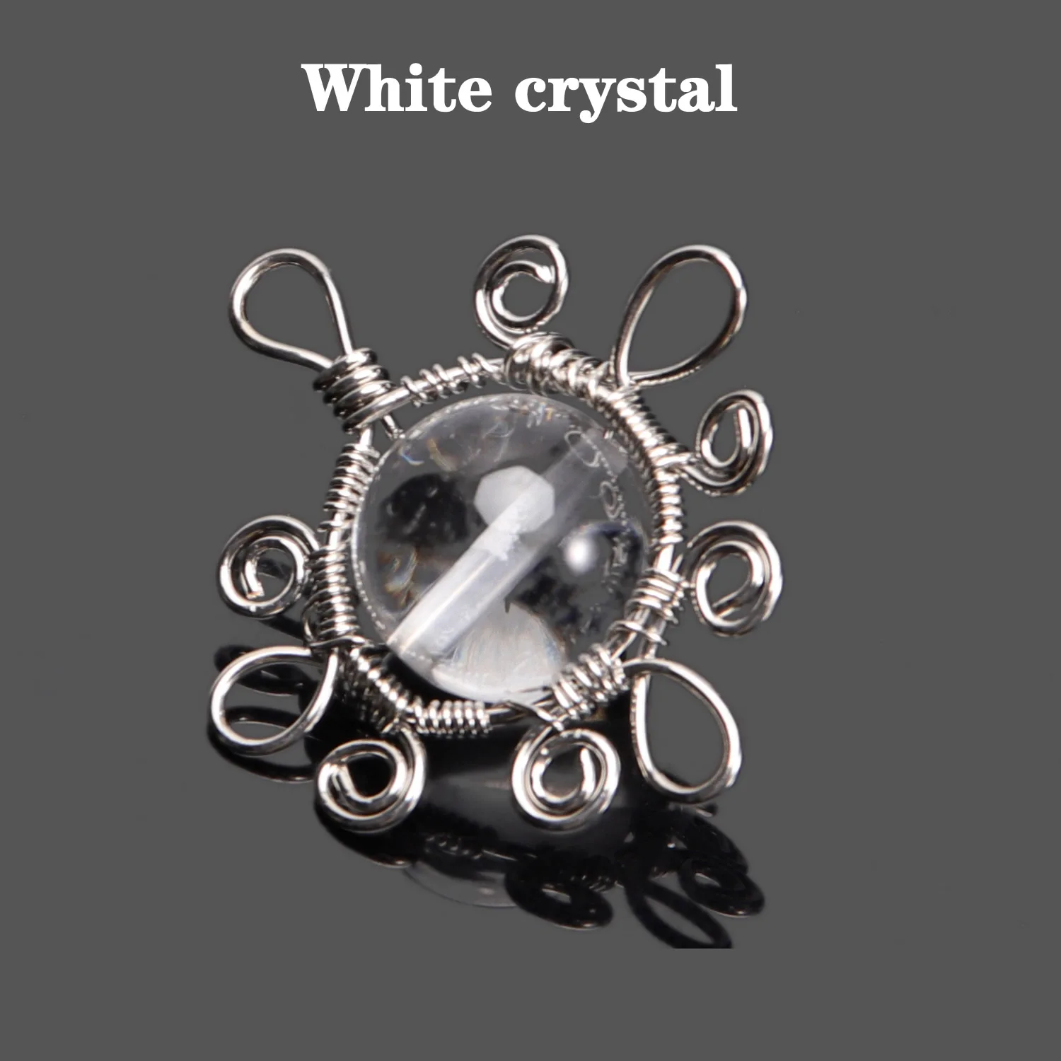 Natural stone hand-wound transfer bead pendant Semi-finished creative For jewelry making DIY necklace accessories | Украшения и