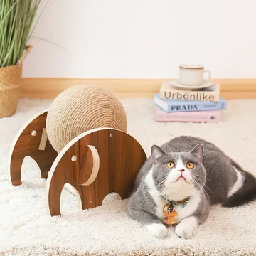

Cartoon-Shaped Sisal Rope Elephant Cat Catching Ball Toy Cat Scratching Board Cat Climbing Frame Pet Supplies
