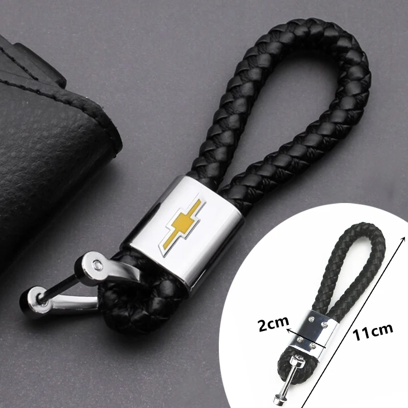 

Leather Car Key Chain 3D Emblem Key Holder Auto Keychain Key Ring Accessories For Chevrolet Cruze Captiva Lacetti Spark Orlando