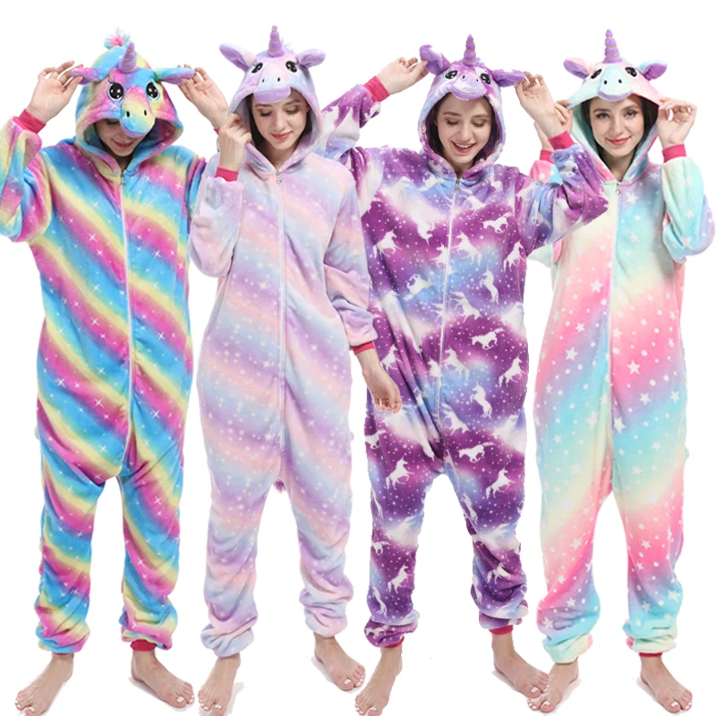 Для мальчиков и девочек Фланелевая пижама Единорог Рождественская Пижама