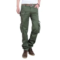 casual mens fashion overalls trousers casual multi pocket sports outdoor military uniform solid color men cargo pants