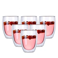 16pcs heat resistant coffee cup set double wall glass cup beer handmade beer mug tea whiskey glass cups home office drinkware