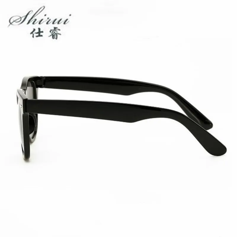 Ультра низкая цена мужские черные прозрачные солнцезащитные очки в оправе ретро