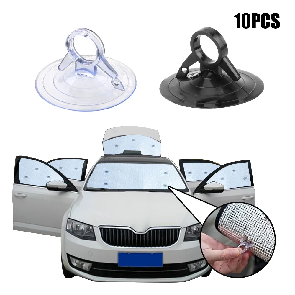 

10 PCS PVC Material Automotive Interior 45mm Diameter Strong pull ring dovetail suction cup Car Sunshade Suction Cup