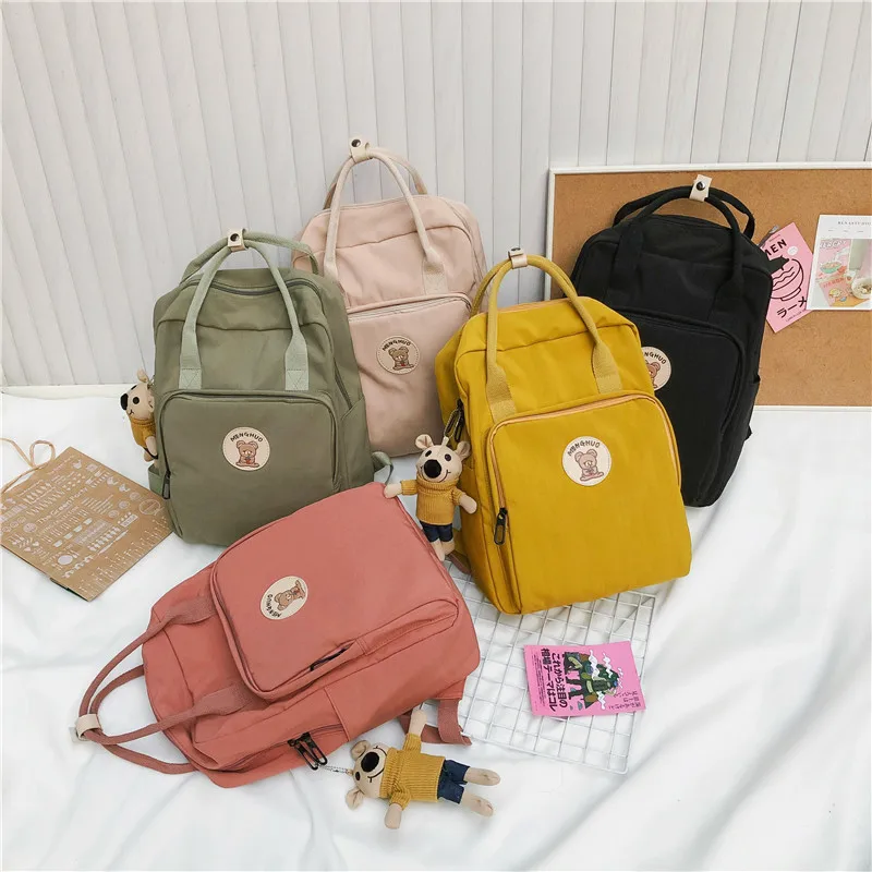 

Cute Fashion Backpack High-capacity Knapsack Women Backpack Pure Color Teenager Backpack Female Bag Mochila Bagpack Shoulder Bag