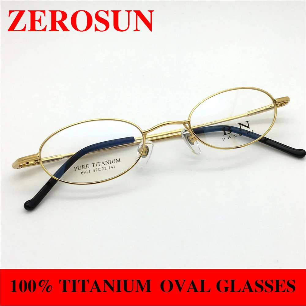 Титановая оправа для очков Zerosun мужчин и женщин овальные женские очки мужские