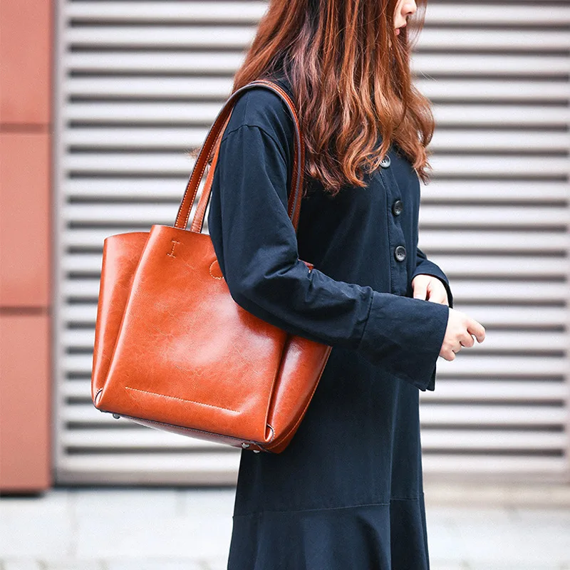 DIENQI высококачественные женские сумки через плечо из мягкой натуральной кожи - Фото №1