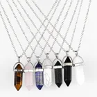 Женская и Женская шестиугольная Подвеска из натурального камня, геометрической формы, в стиле бохо, с шестигранным кристаллом, 2020