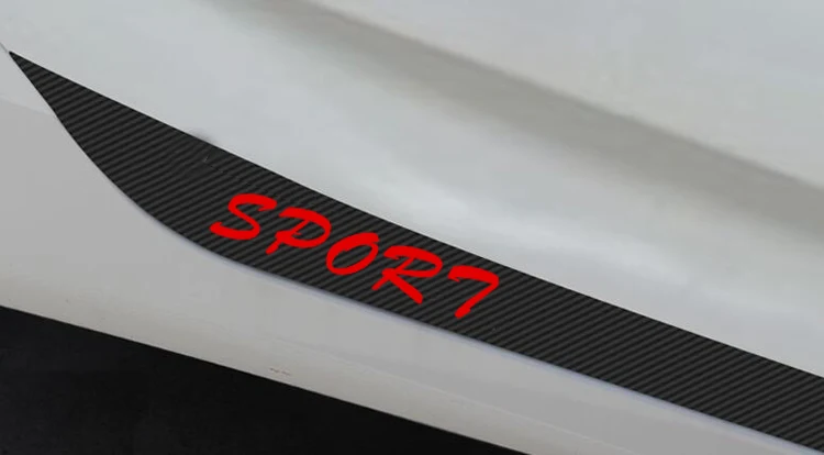 Аксессуары Стайлинг автомобиля наклейка из углеродного волокна на боковую юбку 4