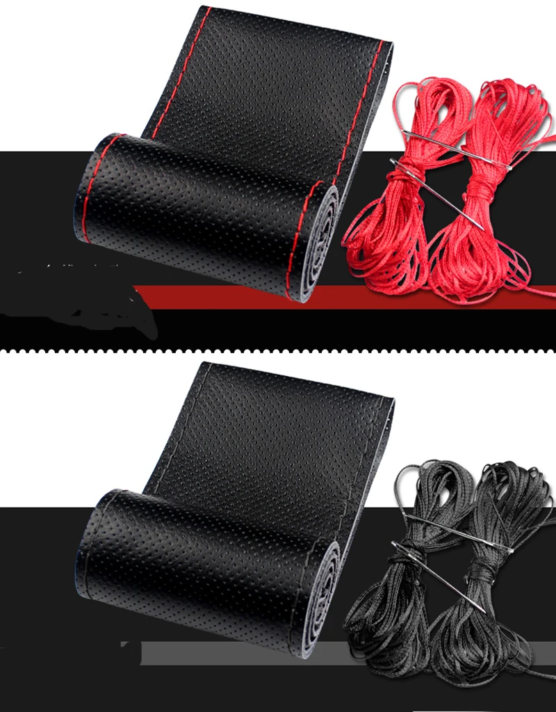 Приблизительный Диаметр 38 см Оптовая поставка вязаного кожаного рулевого колеса