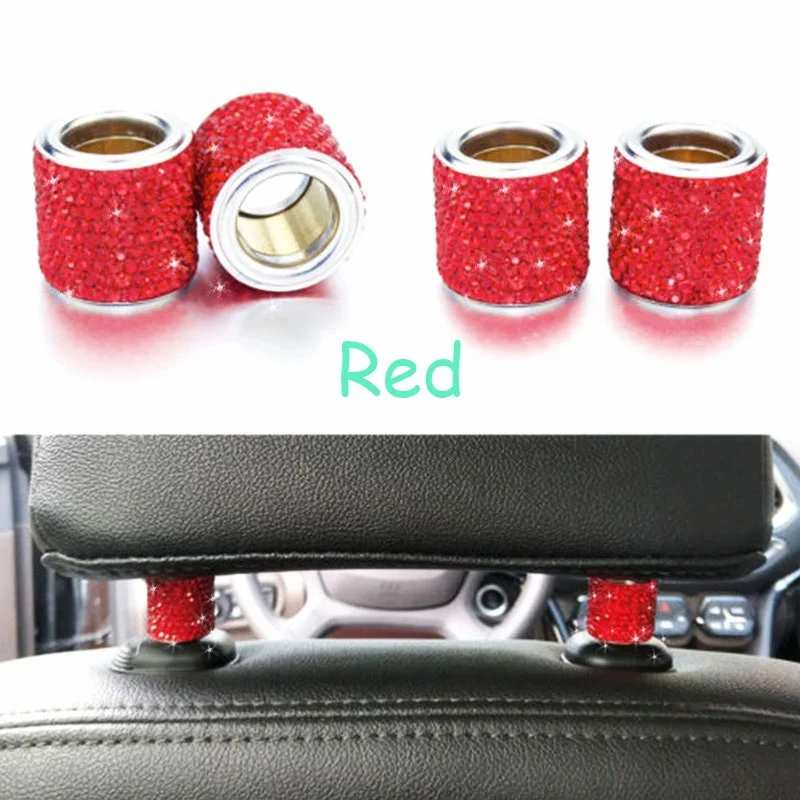 

1PC Bling Crystal Car Seat Headrest Decoration Shiny Diamond Car Interior Accessories Rhinestone Car Charms For Headrest Collars