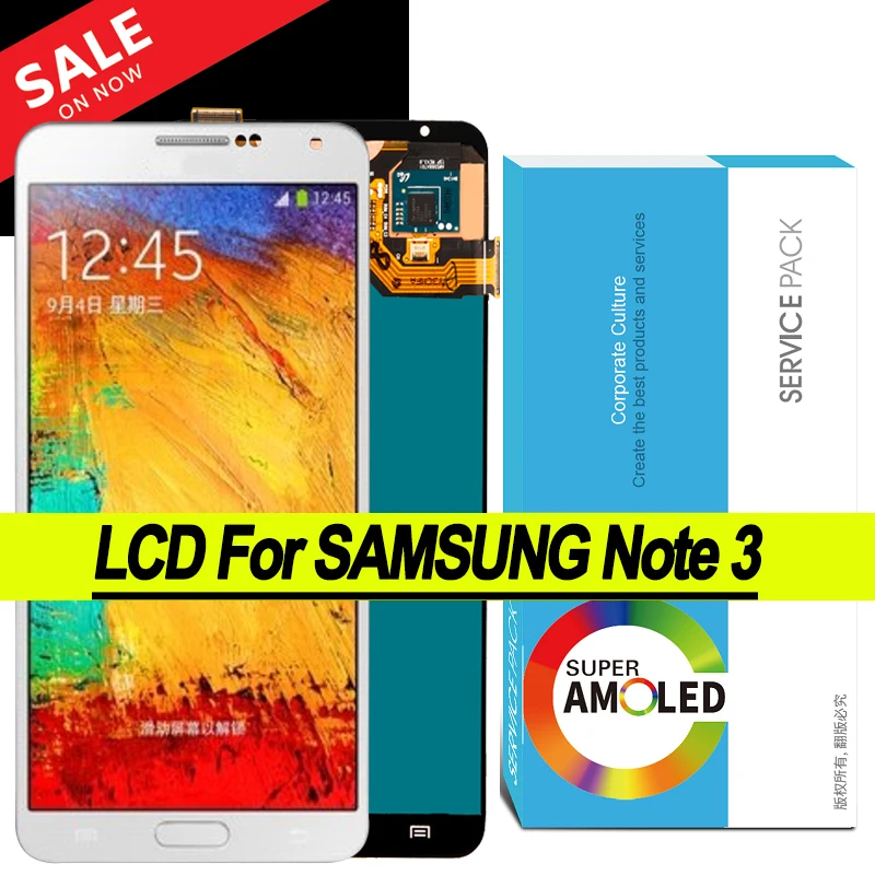 100% Original 5.7'' Super AMOLED Display for Samsung Galaxy Note 3 N9005 LCD Touch Screen Digitizer Assembly Repair Parts |