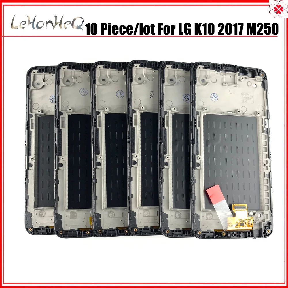 10 шт./лот ЖК дисплей с рамкой для LG K10 2017 M250 M250N M250E сенсорным экраном дигитайзер