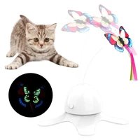 pet cat toy smart electronic automatic funny cat exercise toy electric rotating kitten toys butterfly cat stick interactive toy
