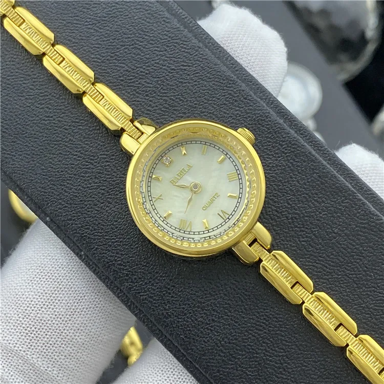 

24K Thick Plated Adornment Alluvial Gold Watch Chain Is To Restore Ancient Ways Ms Temperament Luxury gold Watch Quartz Buckle