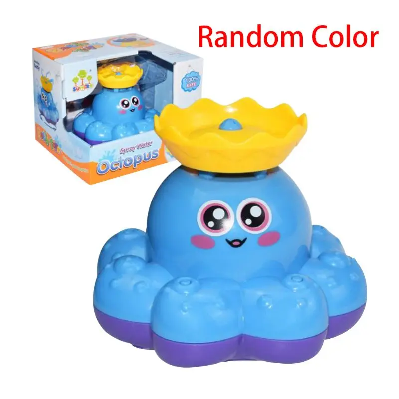 Bath Toy Spray Water Octopus Float Rotate Fountain Baby Bathtub Supplies Infant Kid Party Electronic Sprayer R7RB