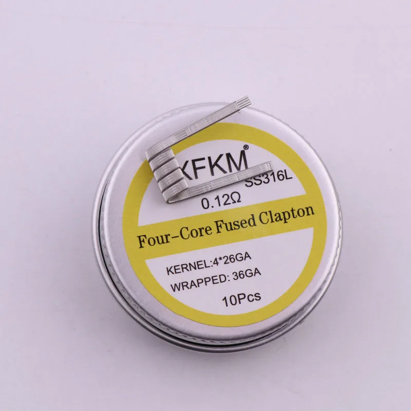XFKM 10 шт./лот готовый NI80 SS316L A1 Alien Fused Clapton готовая катушка нихромовый провод