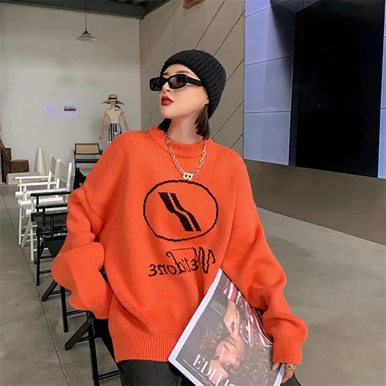 

2020FW WE11DONE Sweater Men Woman 1:1 High Quality well done Crewneck Black Orange Sweatshirts MY585