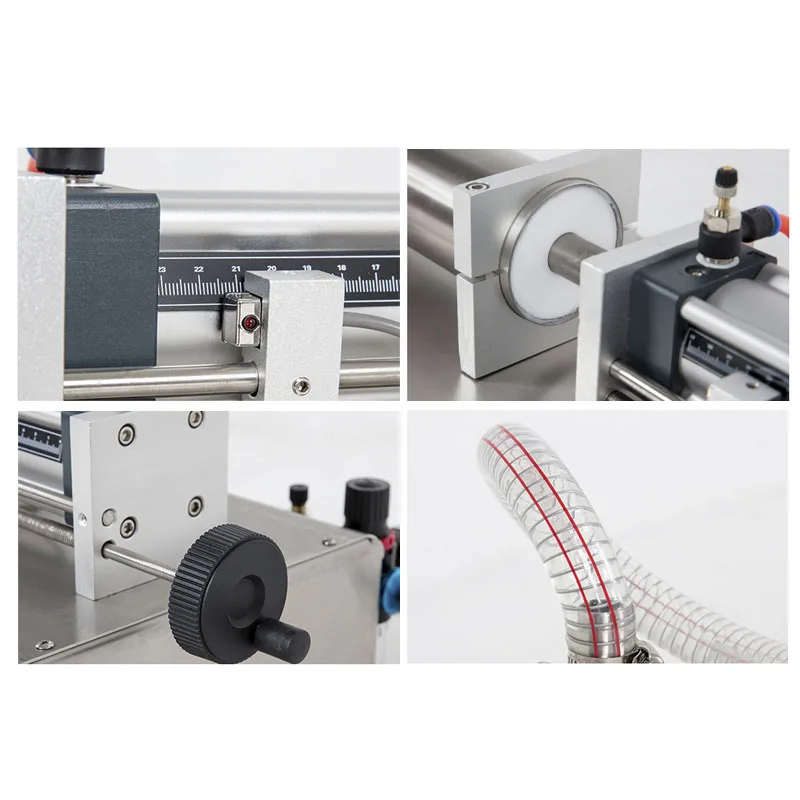 

110V 220V 750W Pneumatic Piston Liquid Filling Shampoo Gel Water Wine Milk Vinegar Coffee Oil Drink Detergent Filling Machine