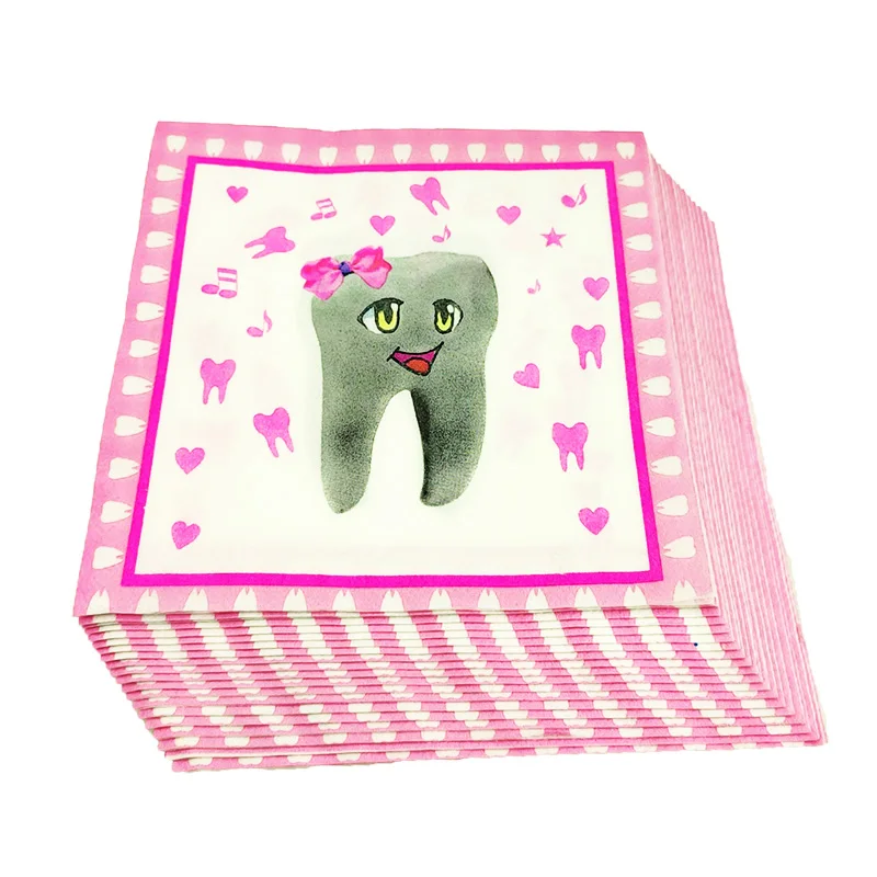 20 шт./пакет прекрасный розовый зуб принадлежности для тематической вечеринки