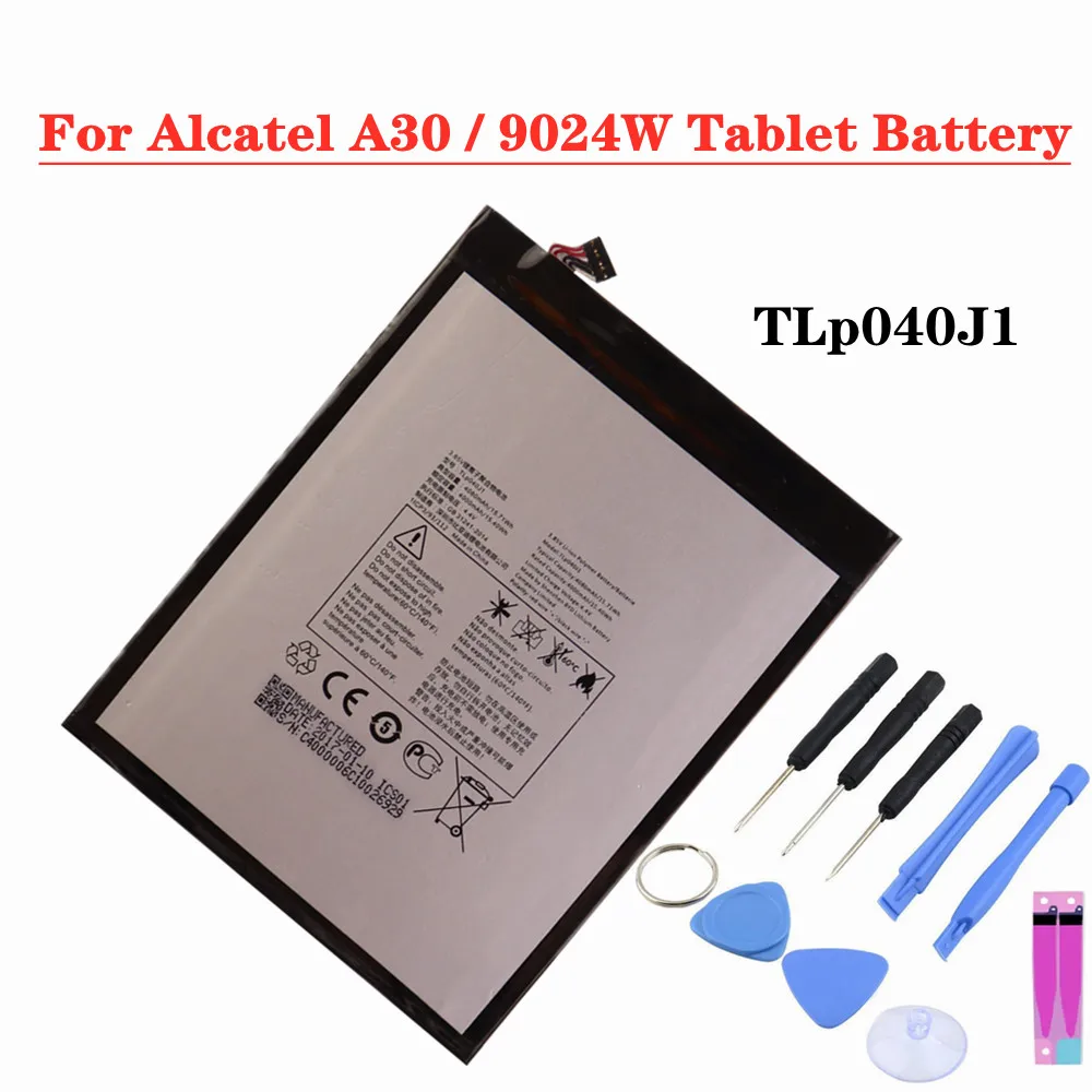 Аккумулятор для планшета Alcatel A30 TLp040J1 4080 мАч 9024 Вт аккумулятор + инструменты |