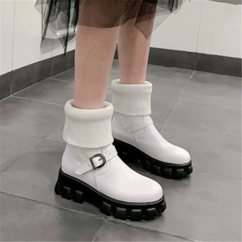 PXELENA/женские ботинки на толстой резиновой подошве в готическом стиле панк