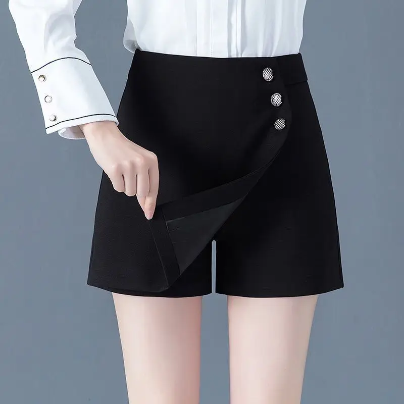 

Women's Shorts 2021 Spring and Summer Korean Style Loose Slimming Wide Leg Casual Fashion All-Matching A- line Outerwear Pants