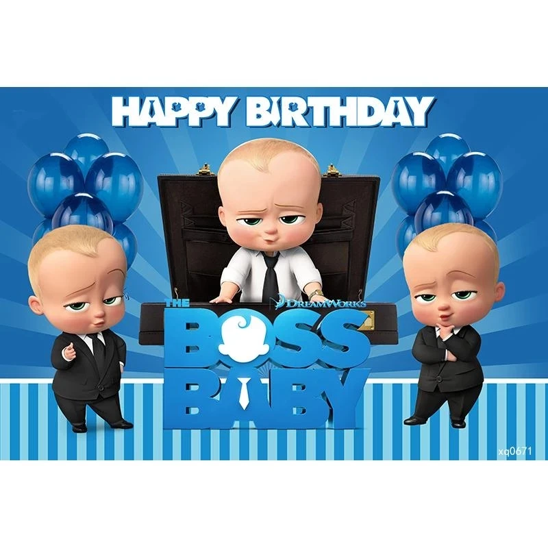 Голубые фоны для фотостудии с изображением маленького мужчины босса малыша