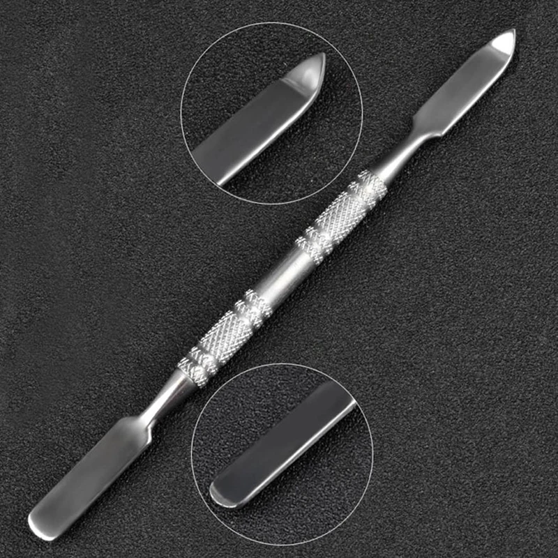 

1PC 2020 New Hot Sale Stainless Steel Heigh Quality Spoon Double Head Color Palette Cosmetics Makeup Nail Tool
