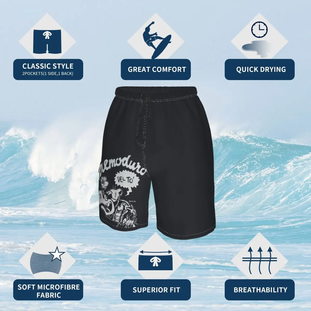

Promo Pocket beach pants CAMISETA EXTREMODURO DEL T Causal R251 Breathable Quick Dry Print Novelty Hawaii Pants