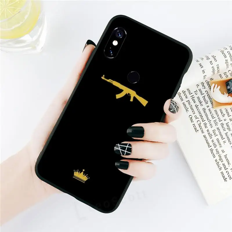 

AK47 Gun Phone Case For Xiaomi Mi A1 A2 5 6 6PLUS 8 9 SE Lite MIX 2 2S MAX 2 3 Pocophone F1